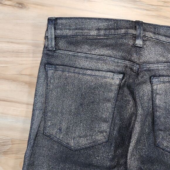 ☔️🔸️J Brand Bronze Metallic "Gold Dust" Stretch Super Skinny Jeans Size 6 - Picture 8 of 12